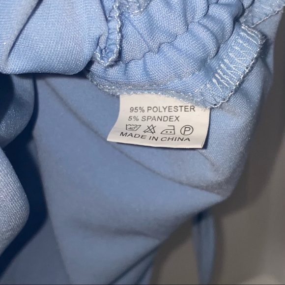 Blue Ruched Bodycon Dress - Picture 2 of 6